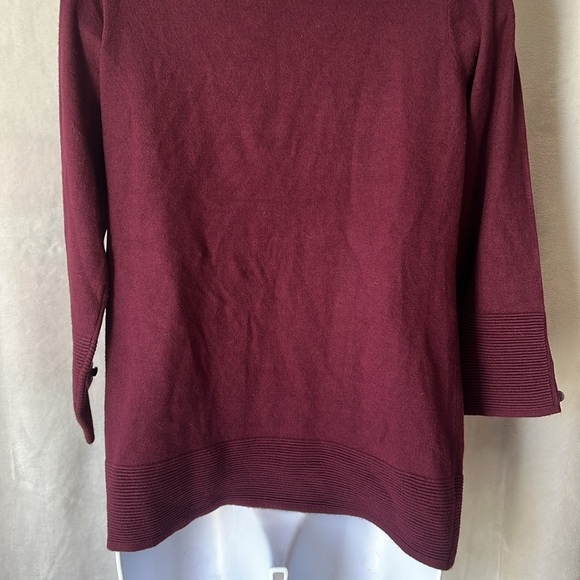 🔥 SALE 🔥 NEW Evolution by Cyrus Maroon Open Front Cardigan Size Small - Picture 16 of 16